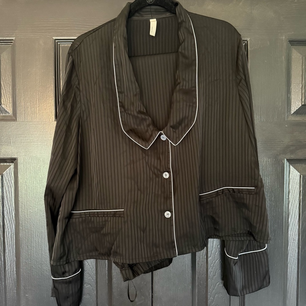 Nap Loungewear Lazy Cat PJ Top & Pant Black XL